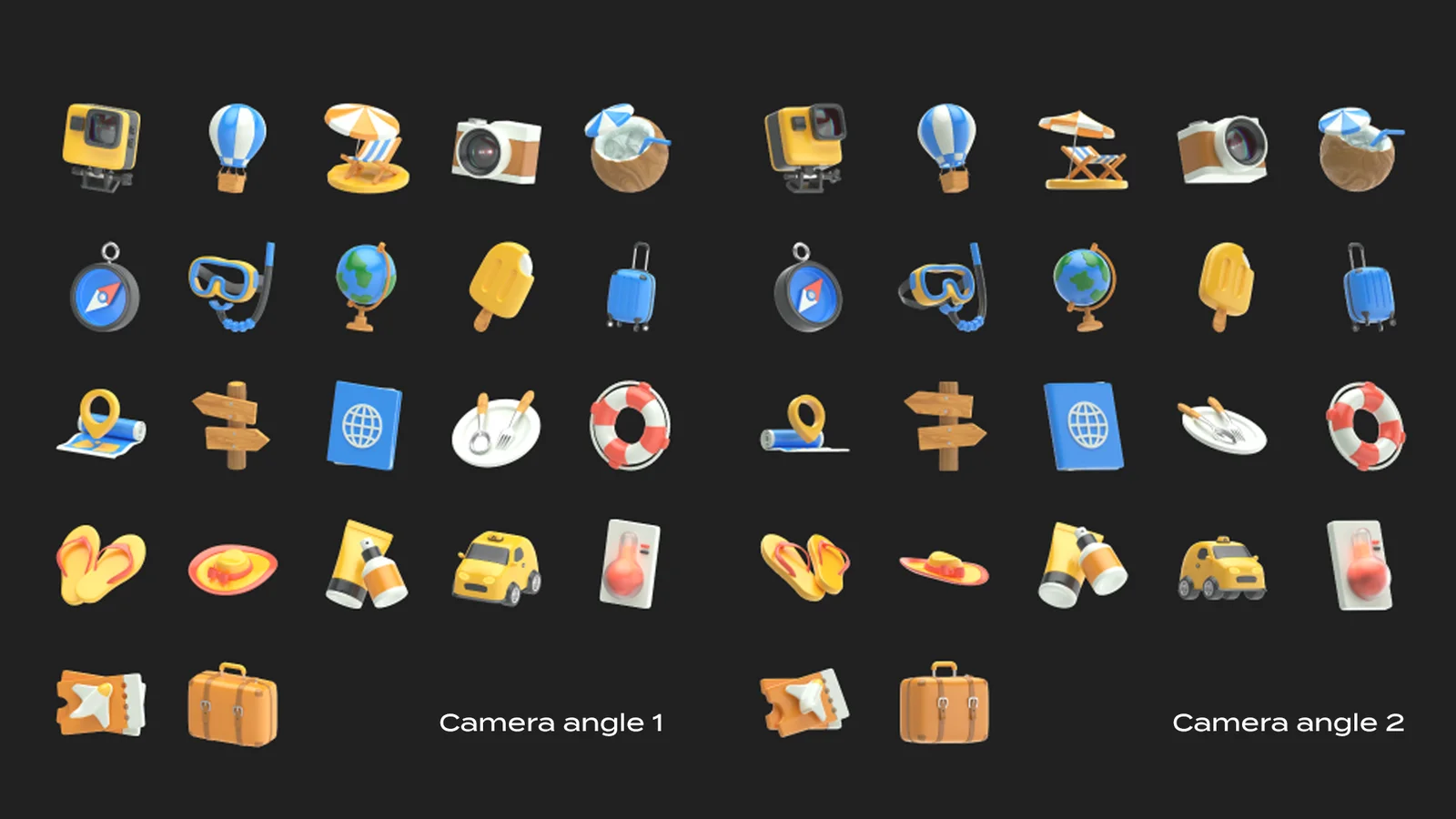 Summer Travel 3D Icons screenshot 2