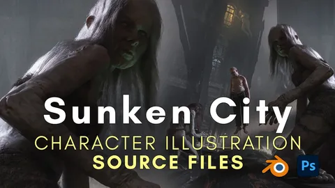 Sunken City Source Files - Blender scenes