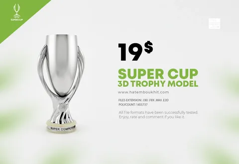 Super Cup Trophy - Blender 3d models