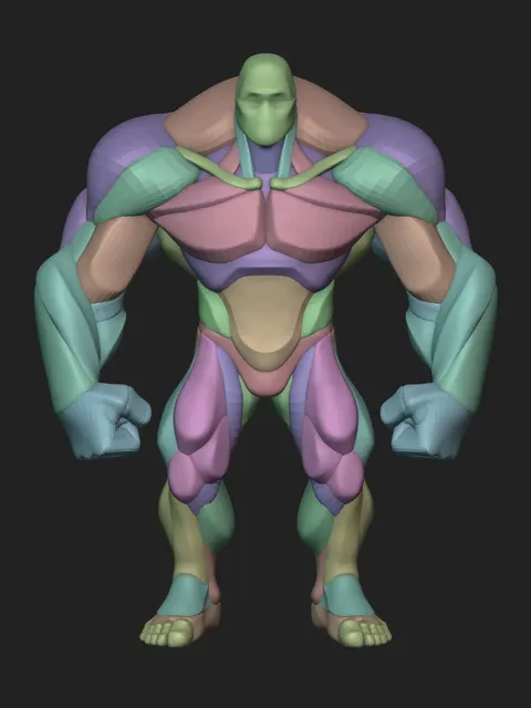 Super Hero Anatomy Blockout - Blender 3d models