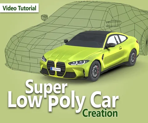 Super Low Poly Car Creation - Blender tutorials & courses