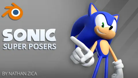 Super Posers Sonic - Blender 3d models