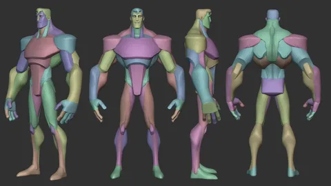 Super Stylized Anatomy Blockout - Blender 3d models