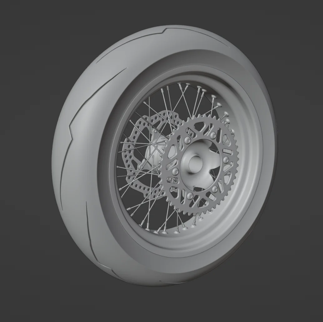 Supermoto Rear Wheel Assembly screenshot 2