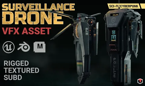 Surveillance Drone - Blender 3d models