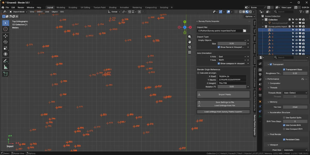 Survey Points Importer screenshot 2