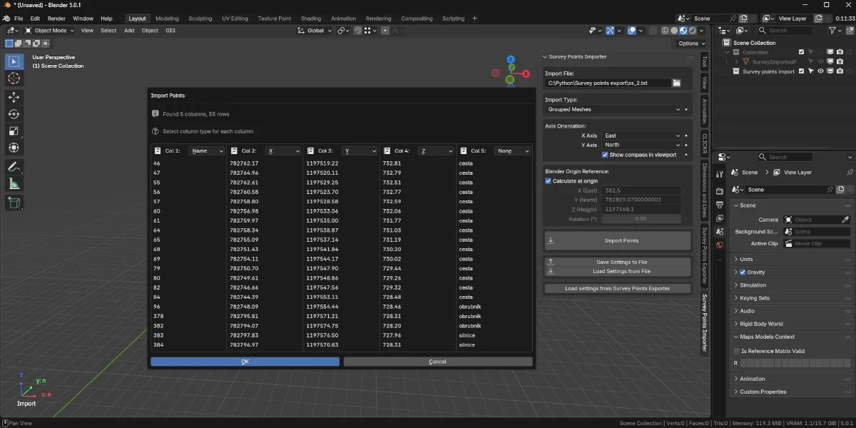 Survey Points Importer screenshot 6
