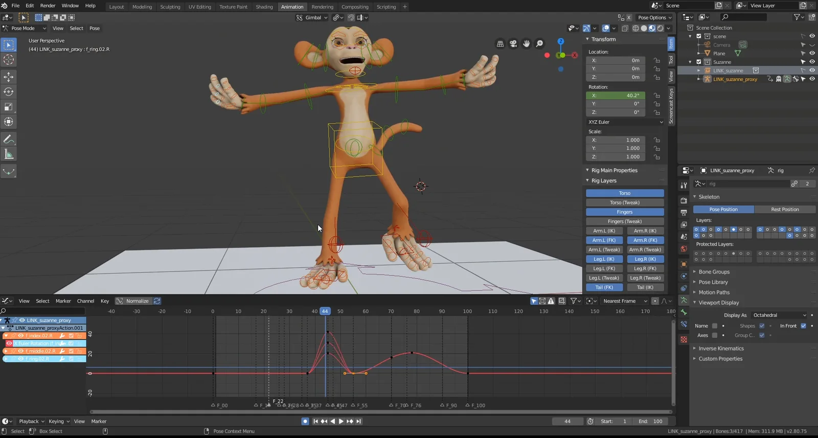 Suzanne Monkey Rig screenshot 2