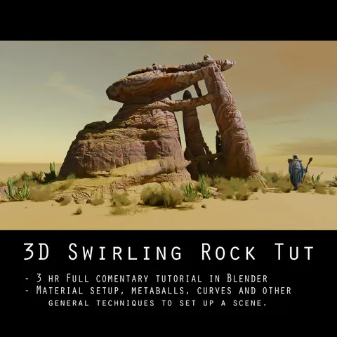 Swirling Rock - Blender tutorials & courses