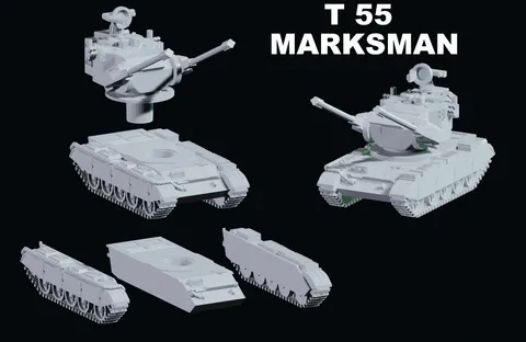 T-55 Marksman - Blender 3d models