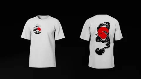 Animated T-Shirt Mockup - Blender 3d models