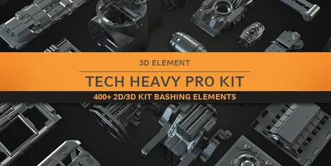 Tech Heavy Pro Kit - Blender 3d models