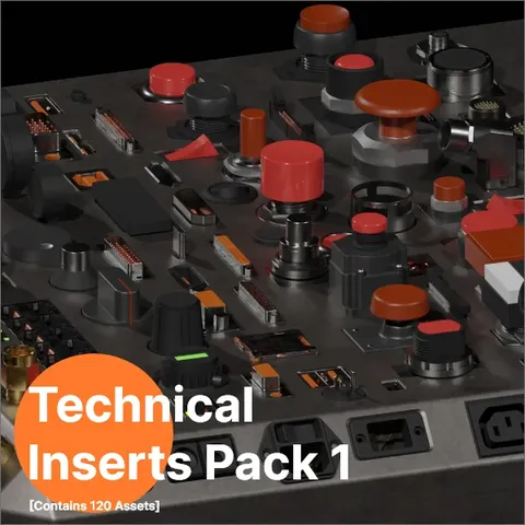 Technical Inserts Pack 1 - Blender 3d models