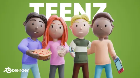 Teenz Modular Characters - Blender 3d models