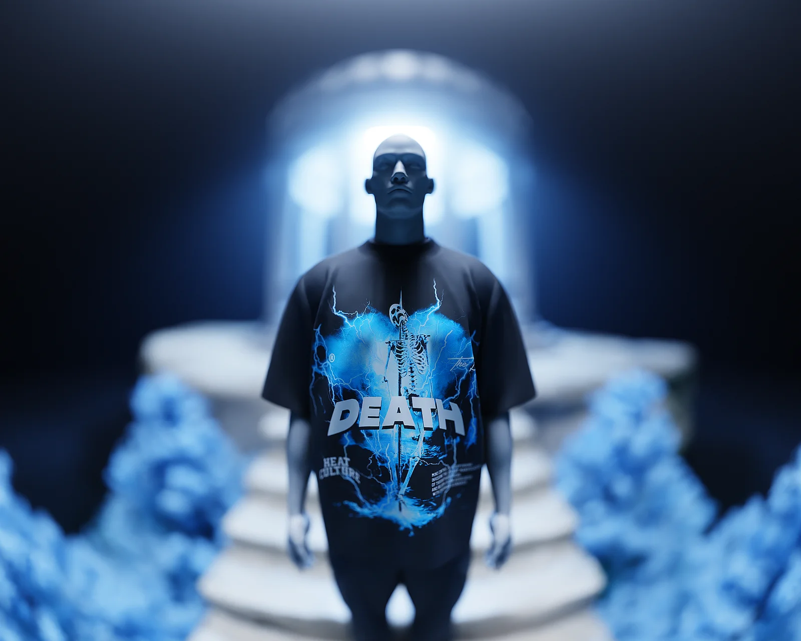 Temple Scene T-Shirt Mockup screenshot 2