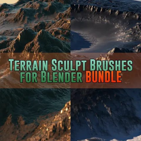 Terrain Sculpt Brushes Bundle - Blender sculpting brushes