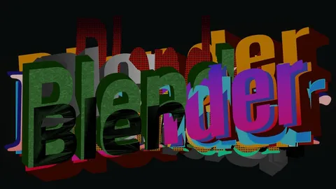 Text Word Art - Blender geometry nodes