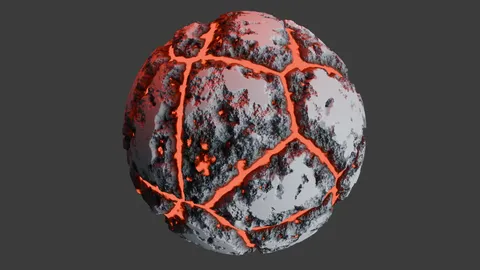 Procedural Cracked Stone With Lava - Blender shaders