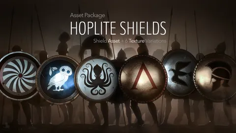 Ancient Greek Hoplite Shields - Blender 3d models