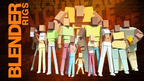 The Blocks: Body Mechanics Rigs - Blender 3d models