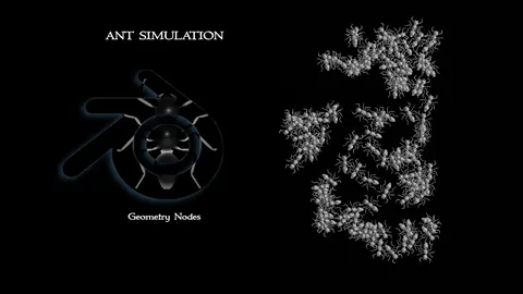 The Hive Ant Simulation - Blender geometry nodes