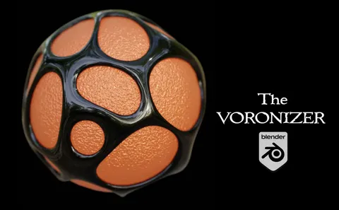 The Surface Voronizer - Blender geometry nodes
