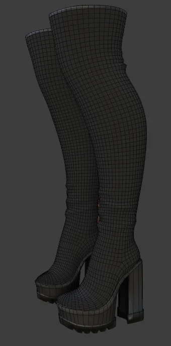 Thigh High Chunky Heel Boots screenshot 3