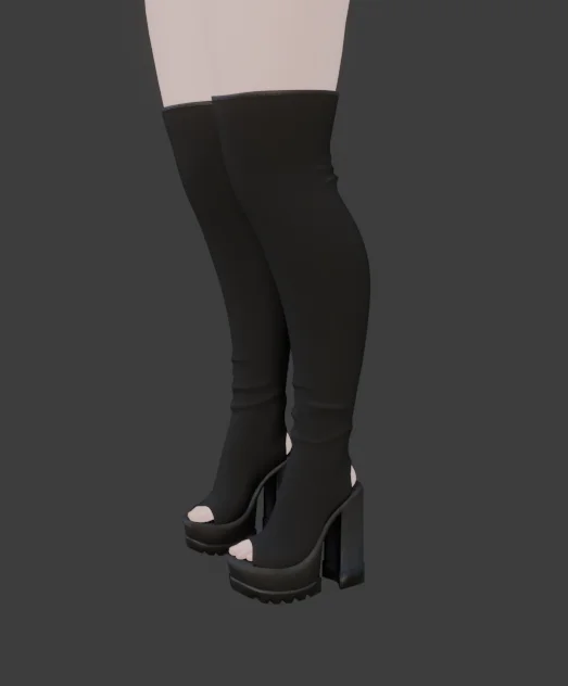 Thigh High Chunky Heel Boots screenshot 4