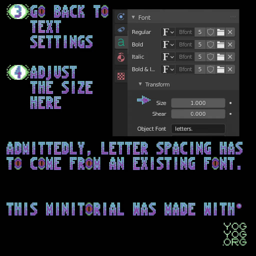 Object Font Minitorial screenshot 5