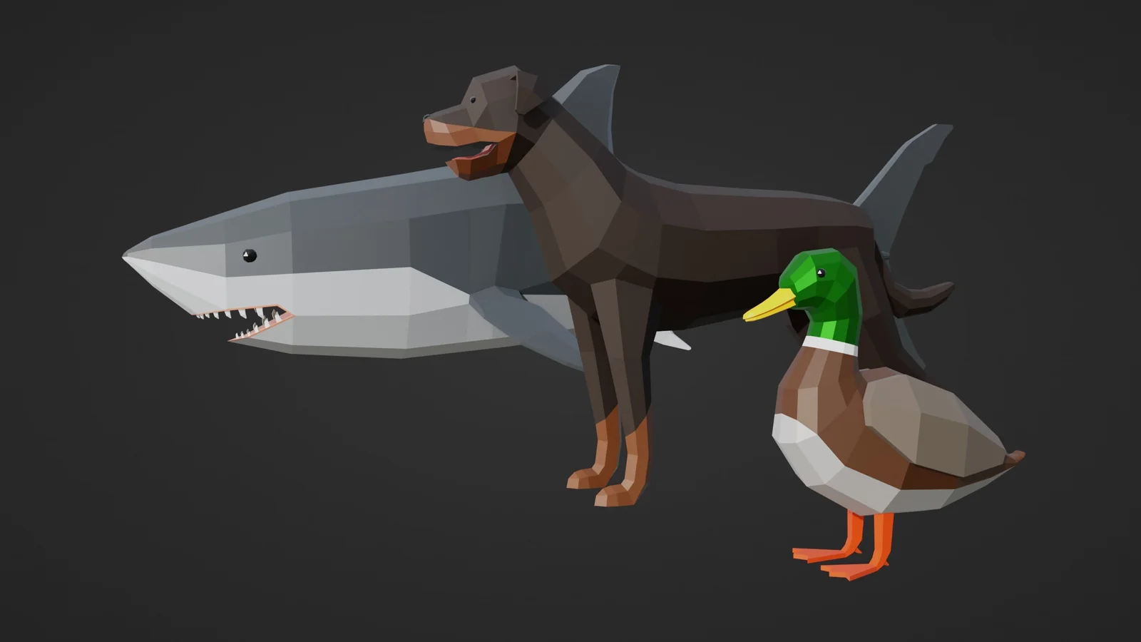 Three Low Poly Animals screenshot 2