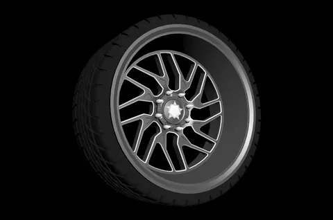 TIS 554 Wheel and Tire - Blender 3d models