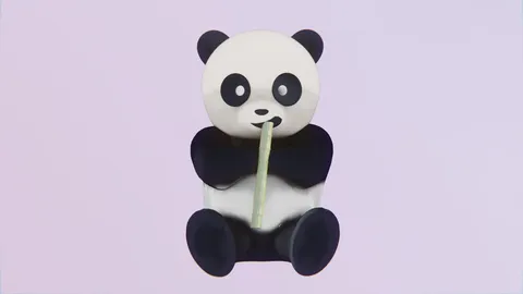 Toon Panda - Blender 3d models
