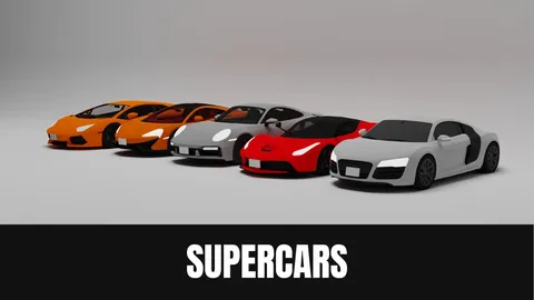 Toon Supercars - Blender 3d models