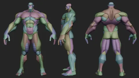 Tough Hero Blockout - Blender 3d models