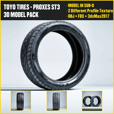 Toyo Proxes ST3 Tire - Blender 3d models