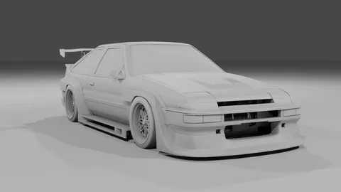 Toyota AE86 Trueno Tec Art's N2 Kit - Blender 3d models