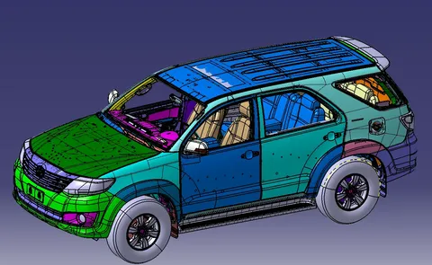 Toyota Fortuner CAD Dataset - Blender 3d models