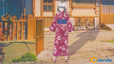 Traditional Eyepatch Girl - Blender 3d models