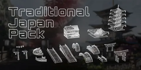 Traditional Japan Pack - Blender 3d models