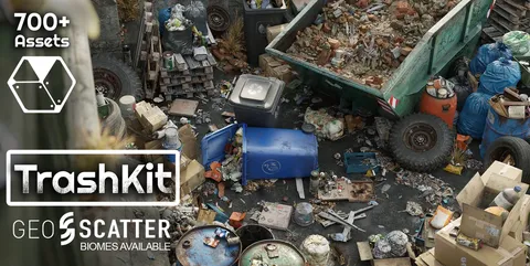 Trash Kit - Blender 3d models