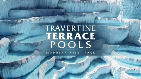 Travertine Terrace Pools - Blender 3d models