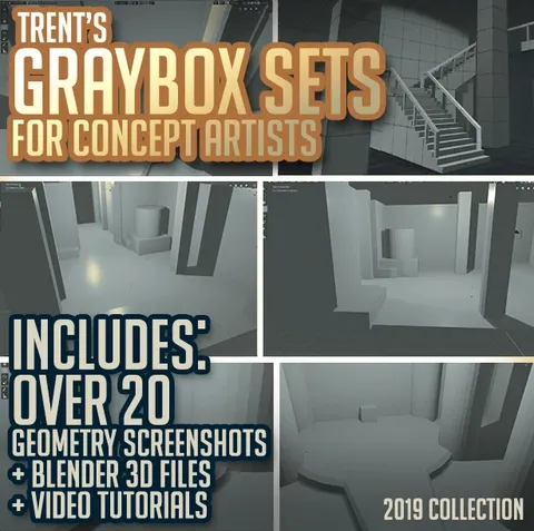 Trent's Grayboxes Vol 1 - Blender scenes
