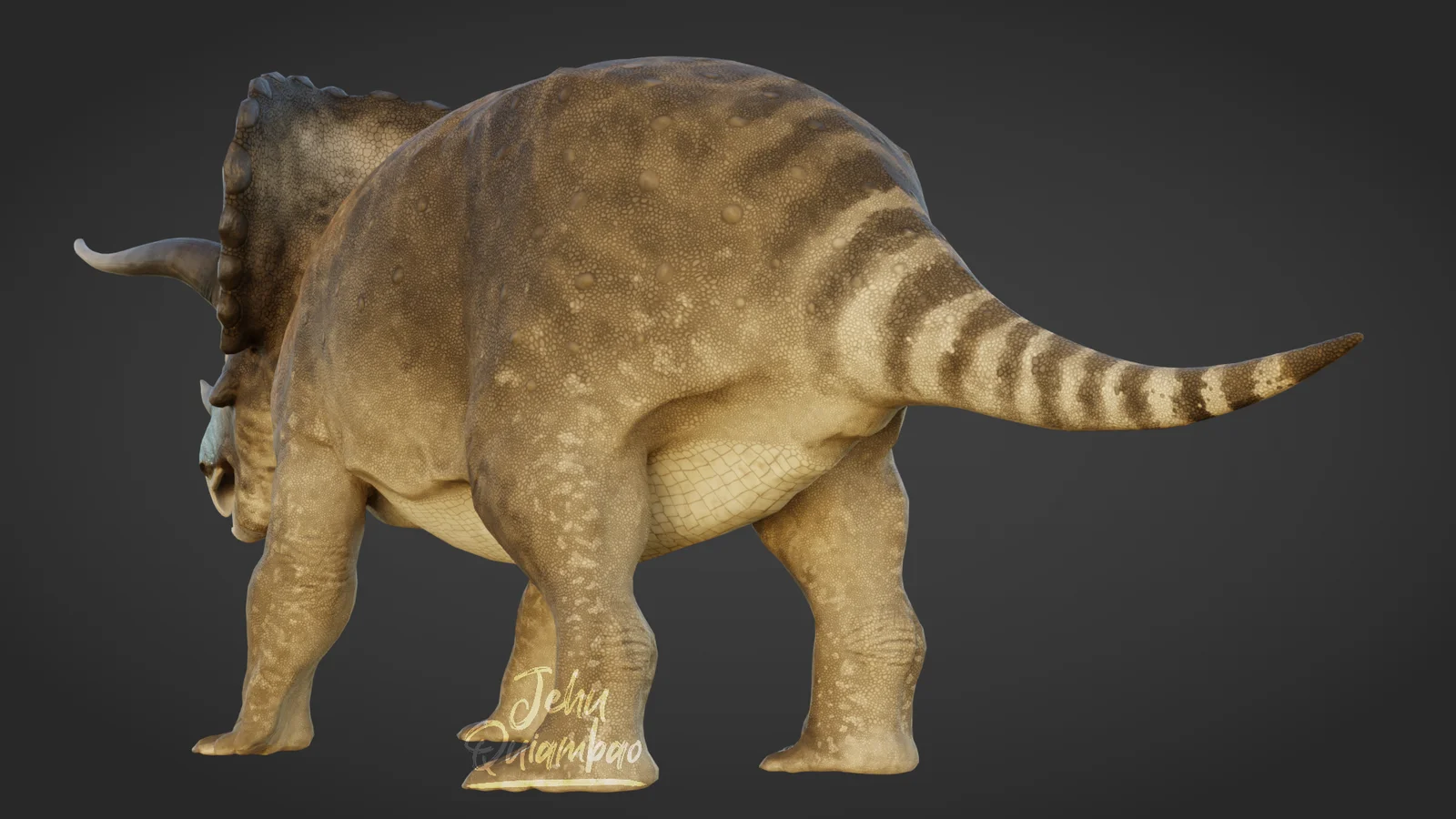 Triceratops 3D Model screenshot 4