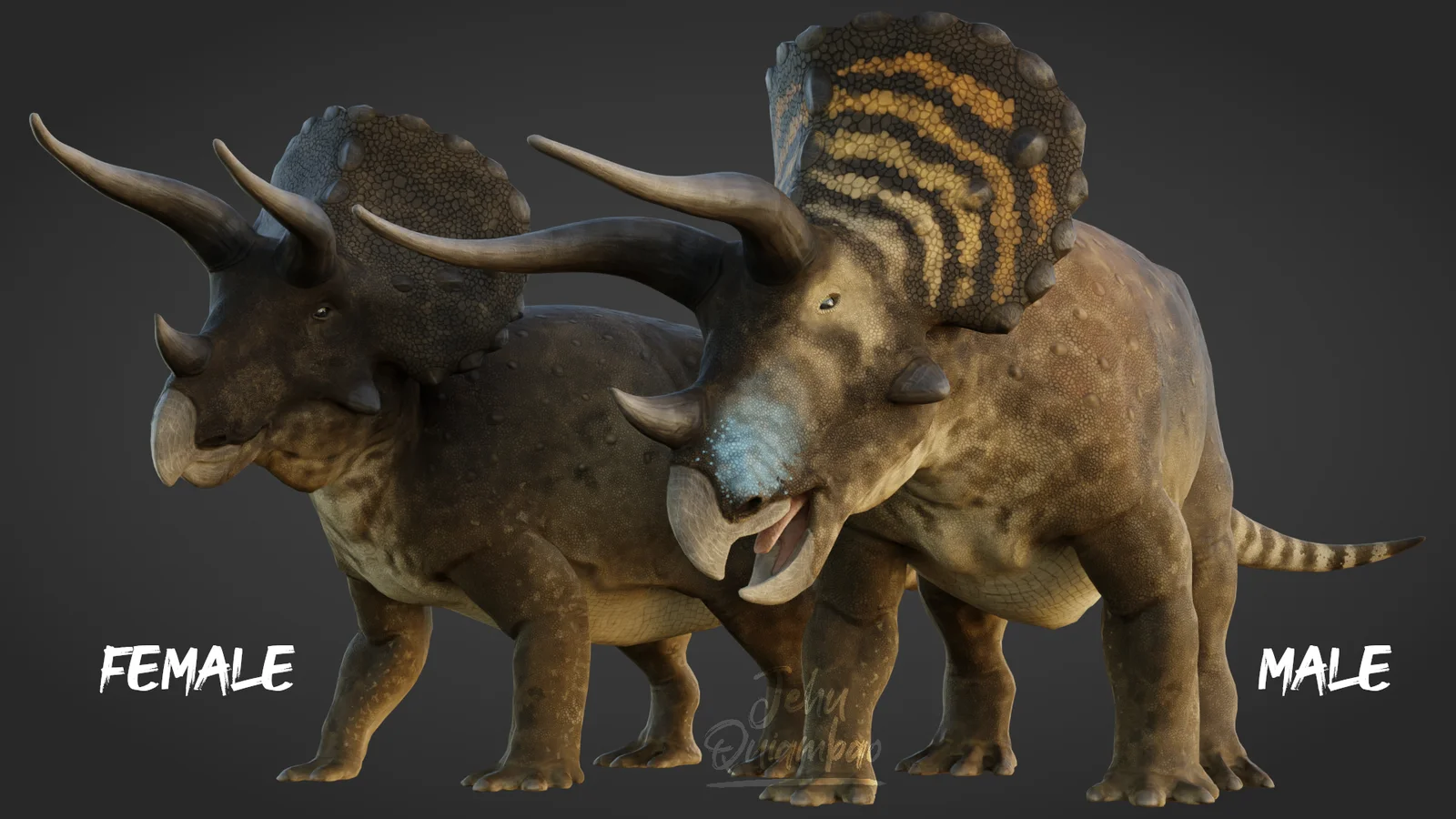Triceratops 3D Model screenshot 5
