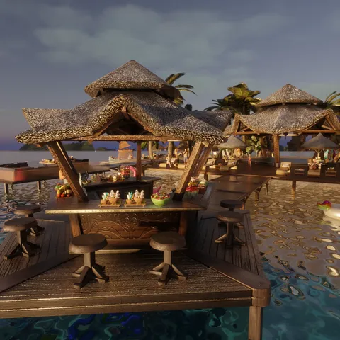 Tropical Beach Resort - Blender scenes