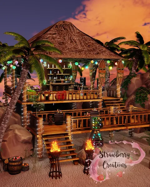 Tropical Tiki Bar - Blender scenes