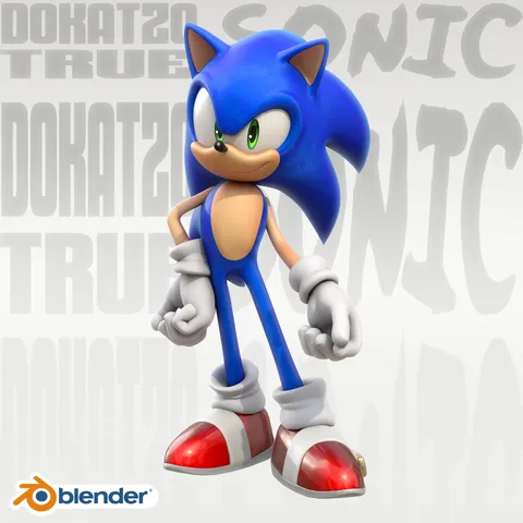 True Sonic CG - Blender 3d models