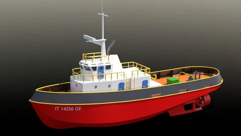 Tugboat MT Arsalan - Blender 3d models