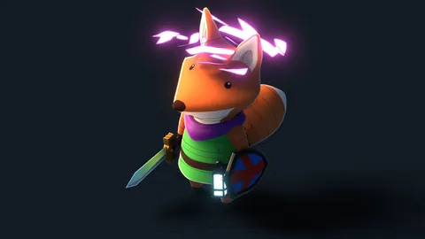 Tunic Fox Rig - Blender 3d models