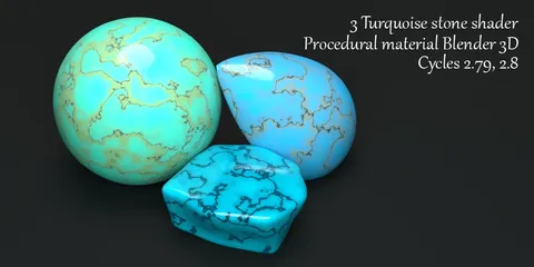 Turquoise Stone Shader - Blender shaders